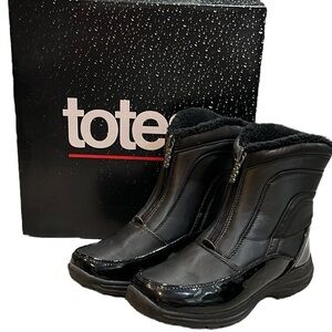 TOTES REESA SHORT WATERPROOF RAIN BOOTS BLACK SIZE 7